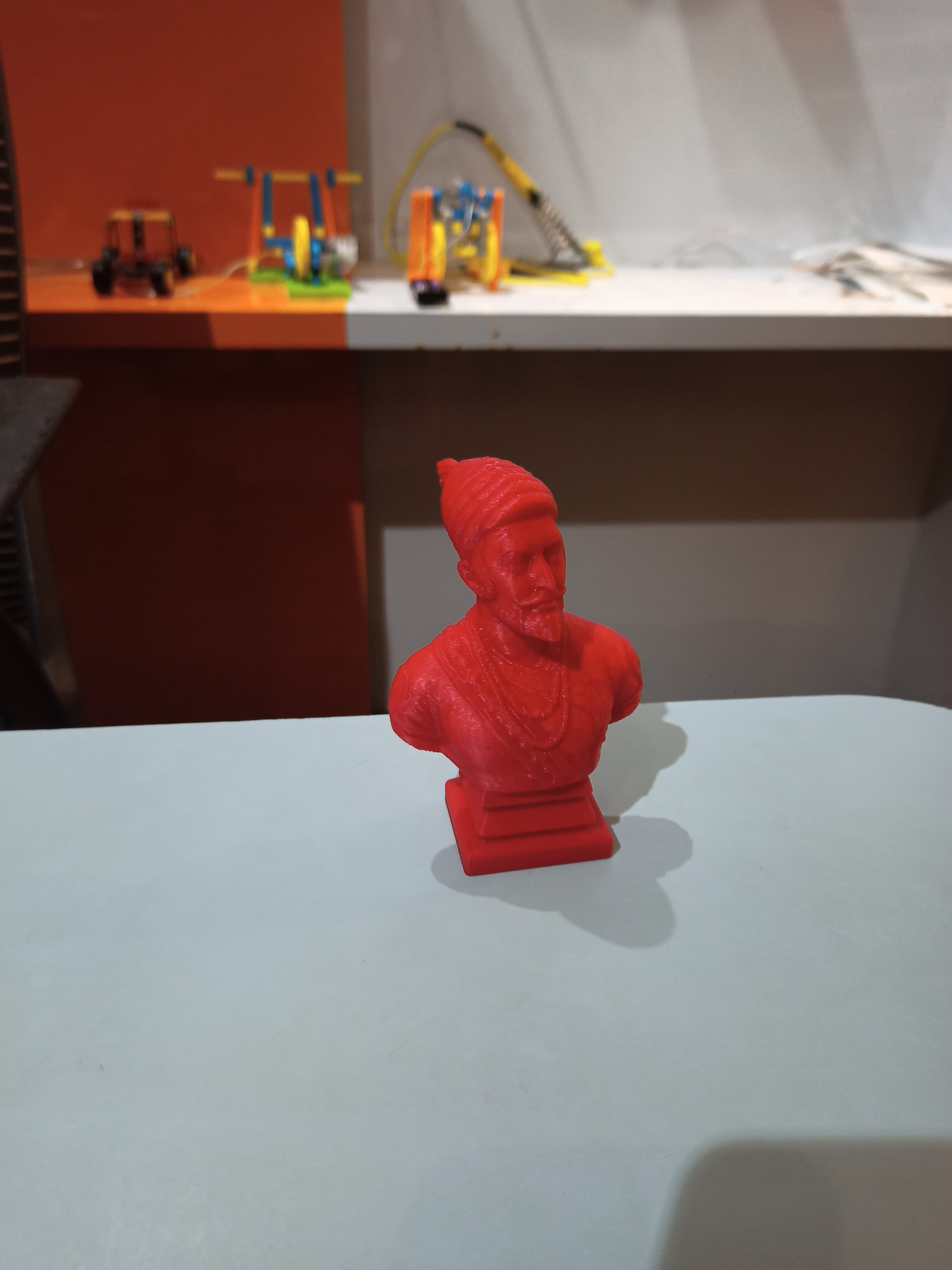 3D printer in action Statue of Shri Chatrapati Shivaji Maharaj done by students in centre of Innovation